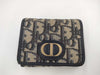 Dior Montaigne Oblique Tri-fold Wallet, Canvas, Navy