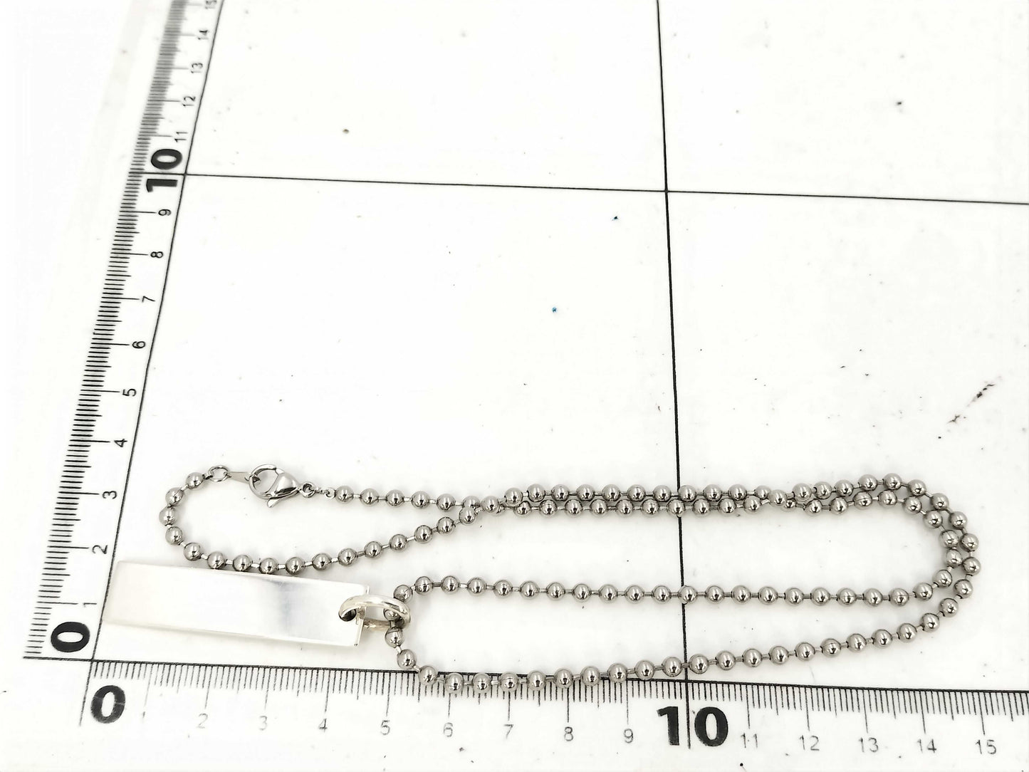 GUCCI Gucci Ball Chain Plate Bar Necklace SV925 Necklace