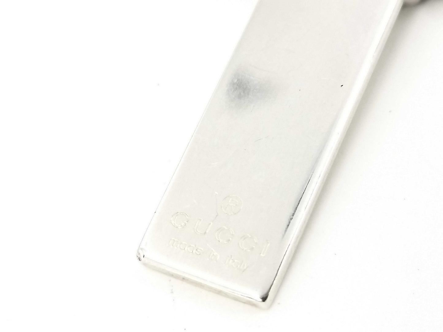 GUCCI Gucci Ball Chain Plate Bar Necklace SV925 Necklace