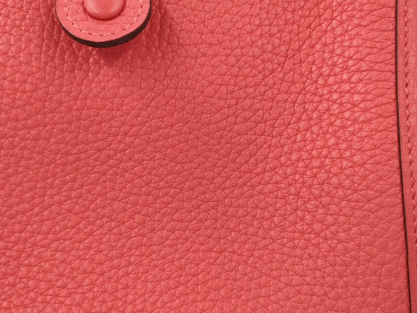 HERMES Evelyn TPM Taurillon Clemence Leather Shoulder Bag in Rose Pivoine/Rose Sakura with Silver Hardware and T Stamp