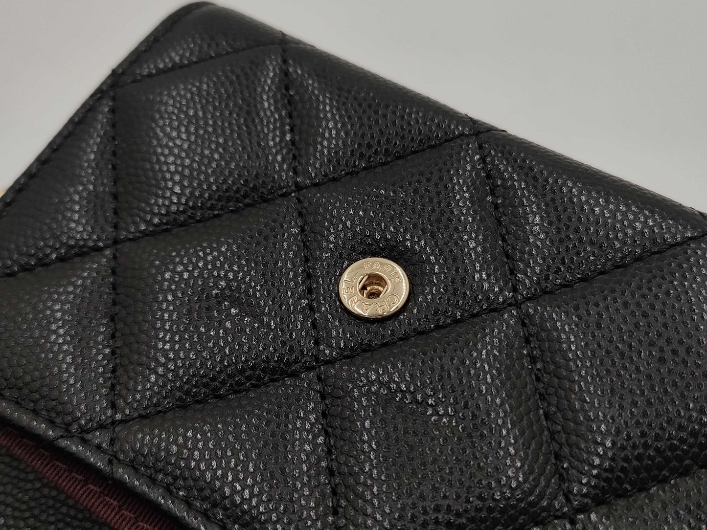 CHANEL CHANEL Matelasse Caviar Leather Chain Shoulder Wallet with GD Hardware Shoulder Bag