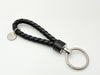 BOTTEGA VENETA Bottega Intrecciato Leather Key Ring Charm Black Key Case/Key Holder