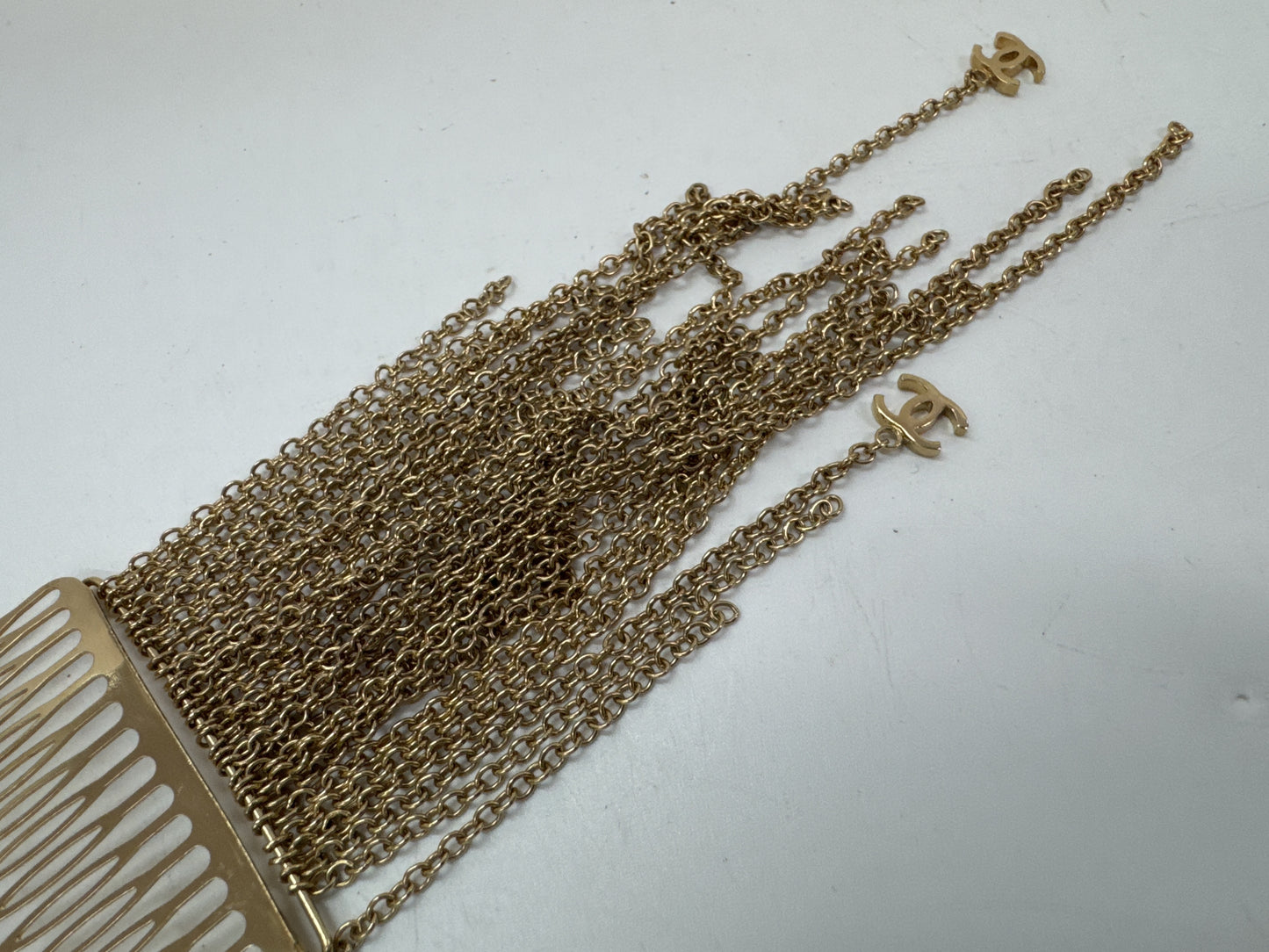 CHANEL Hairpin, Gold with Rice, 02A, Hair Accessory