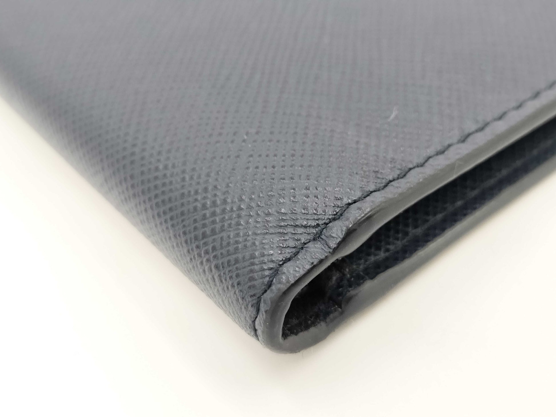 PRADA SAFFIANO BICOLO Bifold Wallet in Navy Blue 2MO513