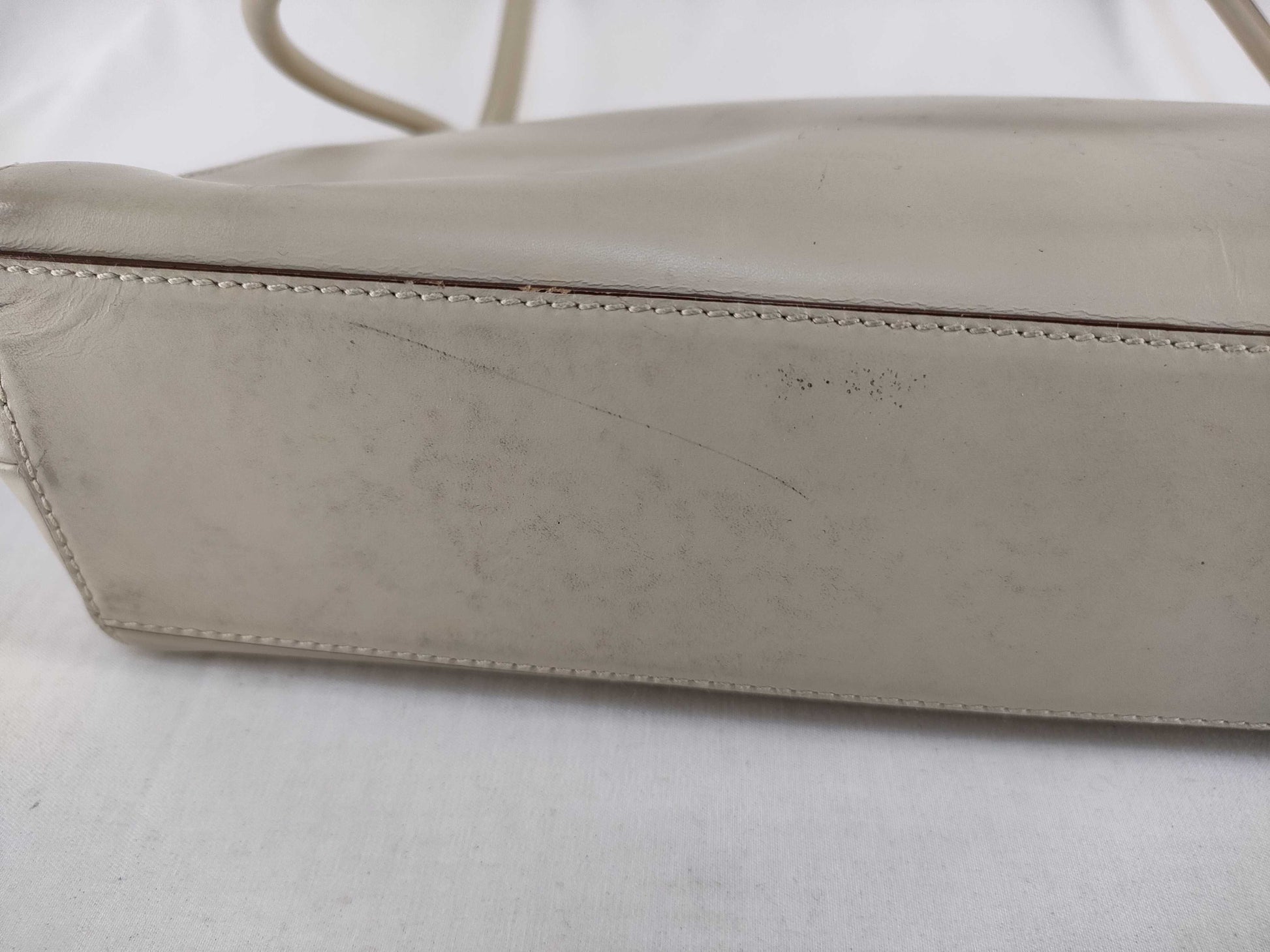 PRADA Leather Logo Handbag Shoulder Bag Handbag
