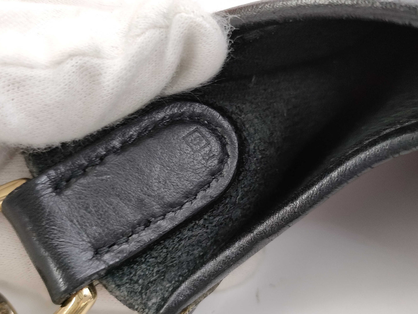 HERMES Evelyn G Stamp Black G Hardware Shoulder Bag