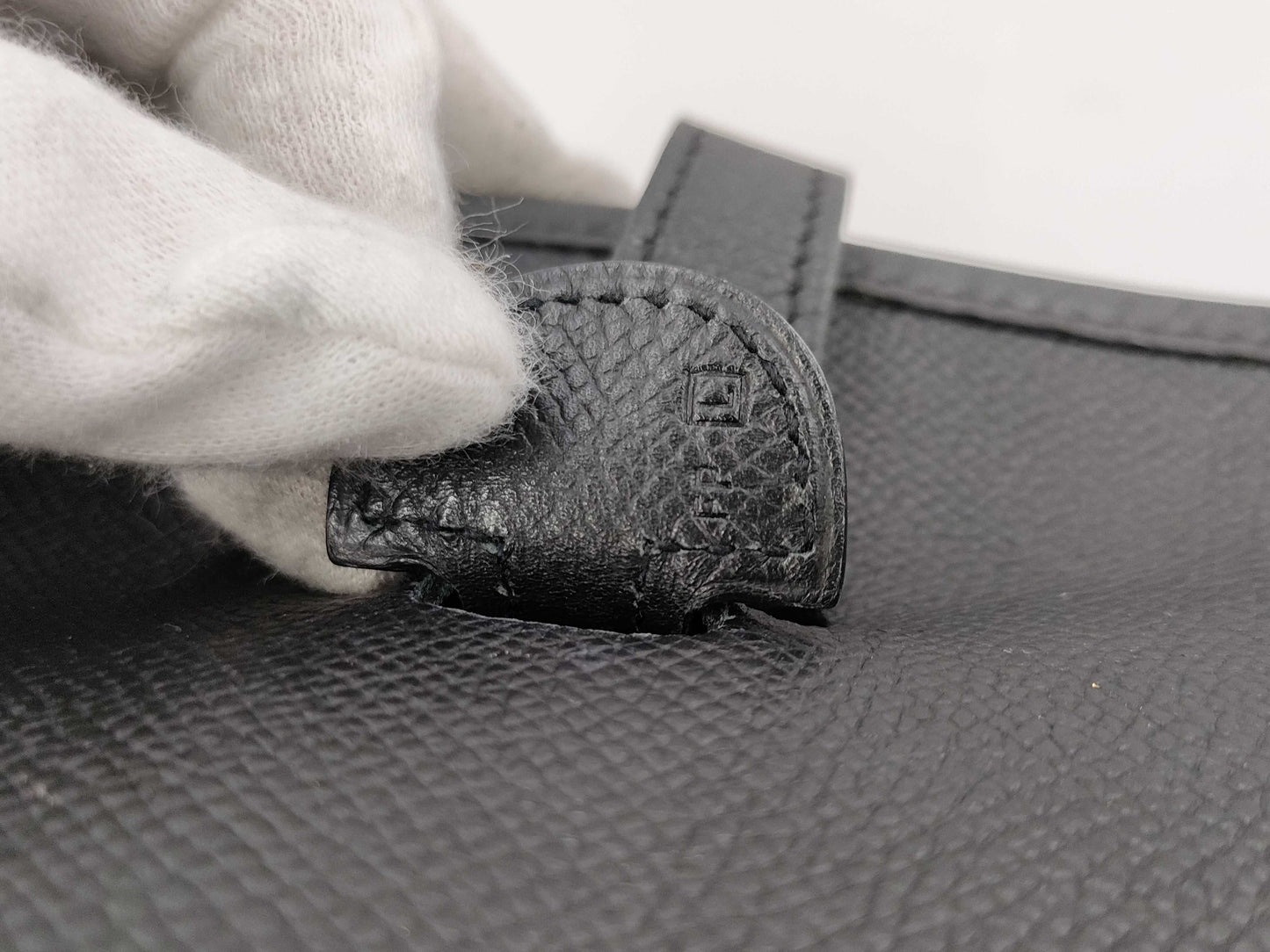 HERMES Evelyn PM Black Shoulder Bag with G Hardware and L Stamp