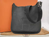 HERMES Evelyn PM Black Shoulder Bag with G Hardware and L Stamp