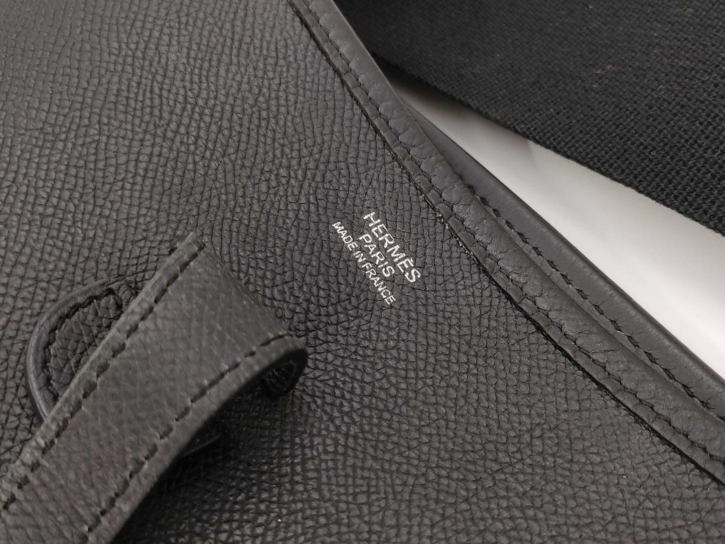 HERMES Evelyn PM Black Shoulder Bag with G Hardware and L Stamp