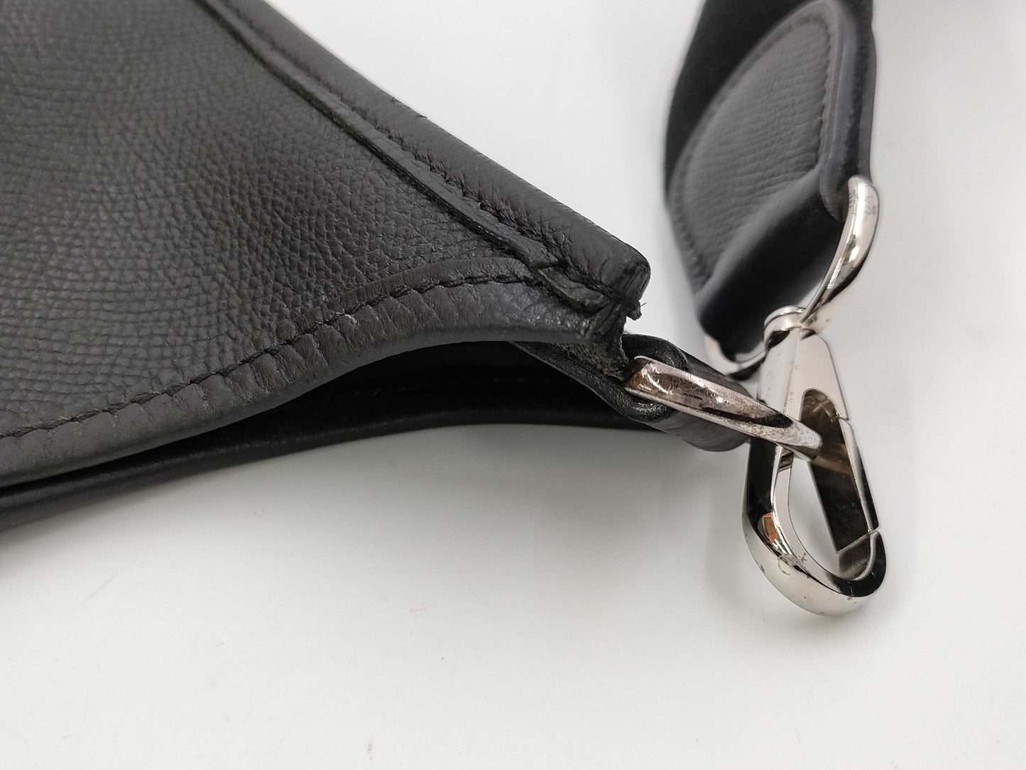 HERMES Evelyn PM Black Shoulder Bag with G Hardware and L Stamp