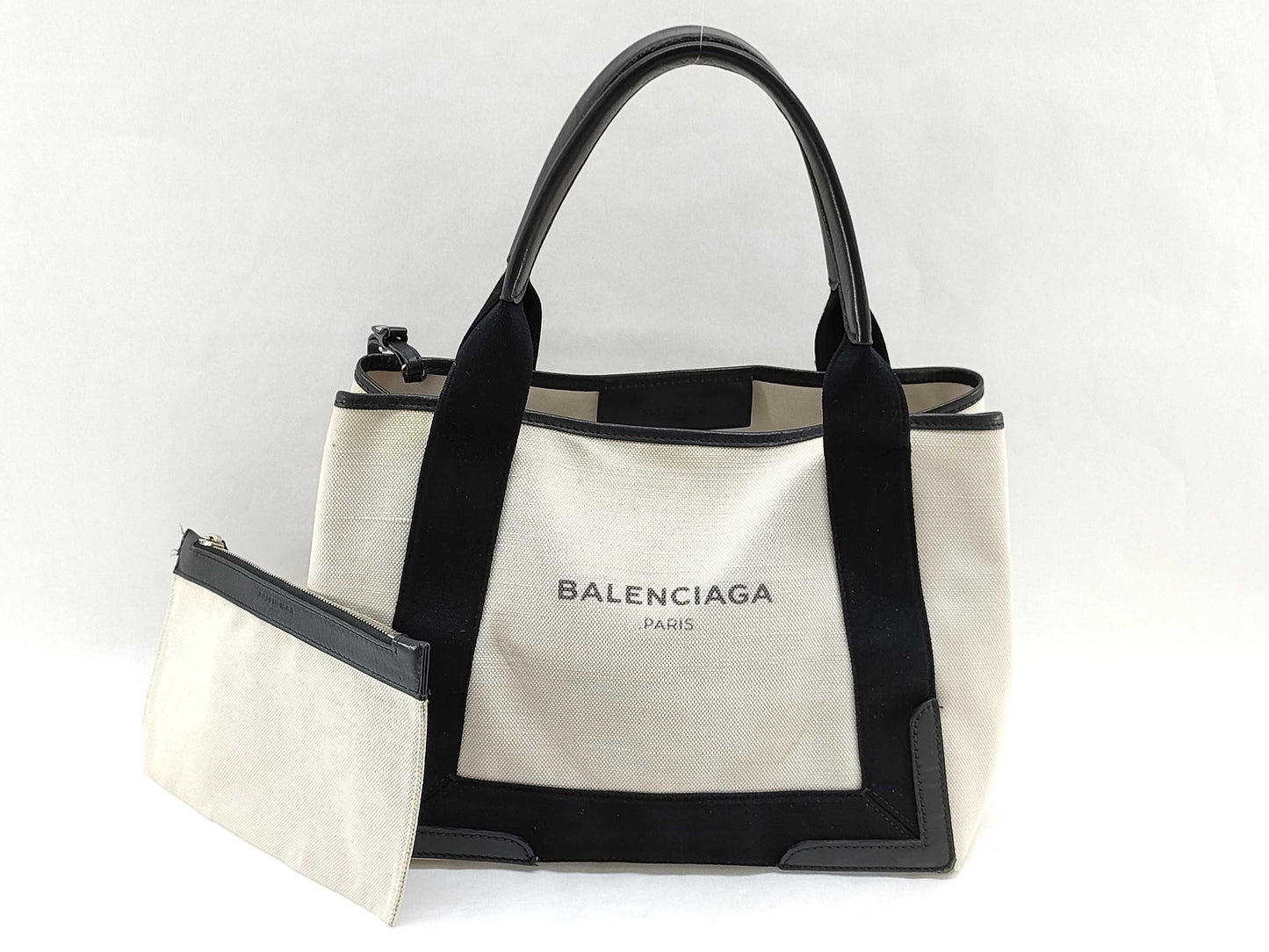 BALENCIAGA Navy Cabas Tote Bag