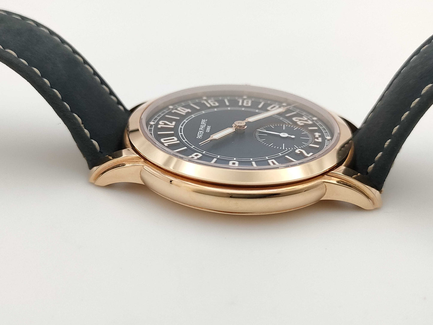 PATEK PHILIPPE Calatrava 5224R-001 Automatic Blue Dial 18K Gold Men's Watch