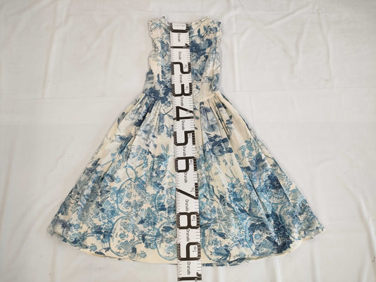 Miu Miu MIUMIU Dress, Gathered Pleated Floral Print, Size 38