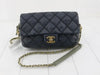 CHANEL Matelasse Coco Mark Navy Chain Shoulder Bag