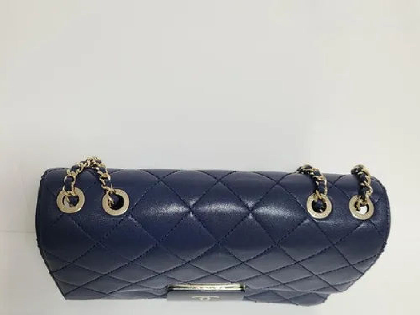 CHANEL Matelasse Navy Shoulder Bag