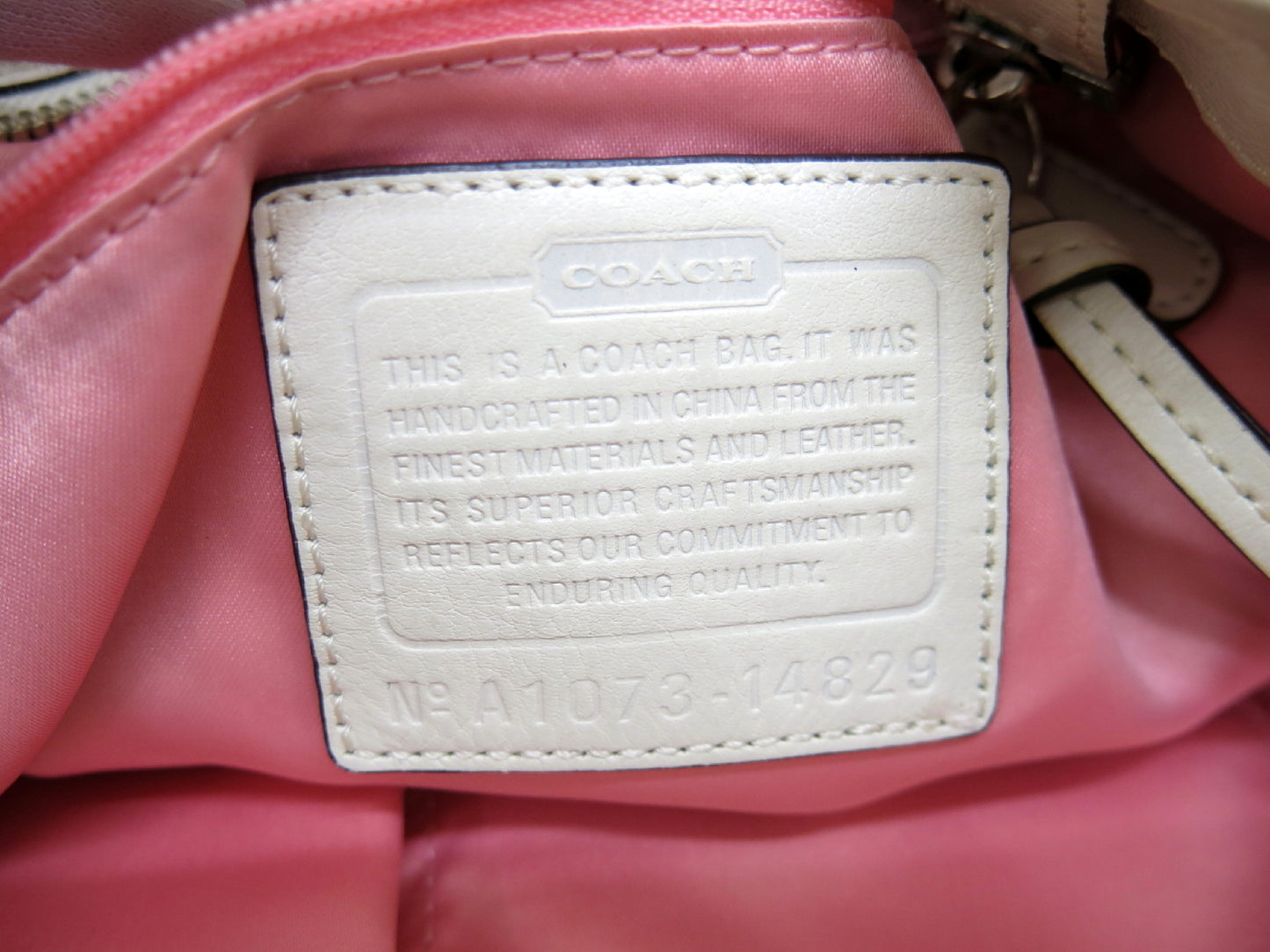 (10463_0072) COACH COACH 5-Point Mountain Signature PVC Canvas Leather Shoulder Hand Tote Bag Tote Bag