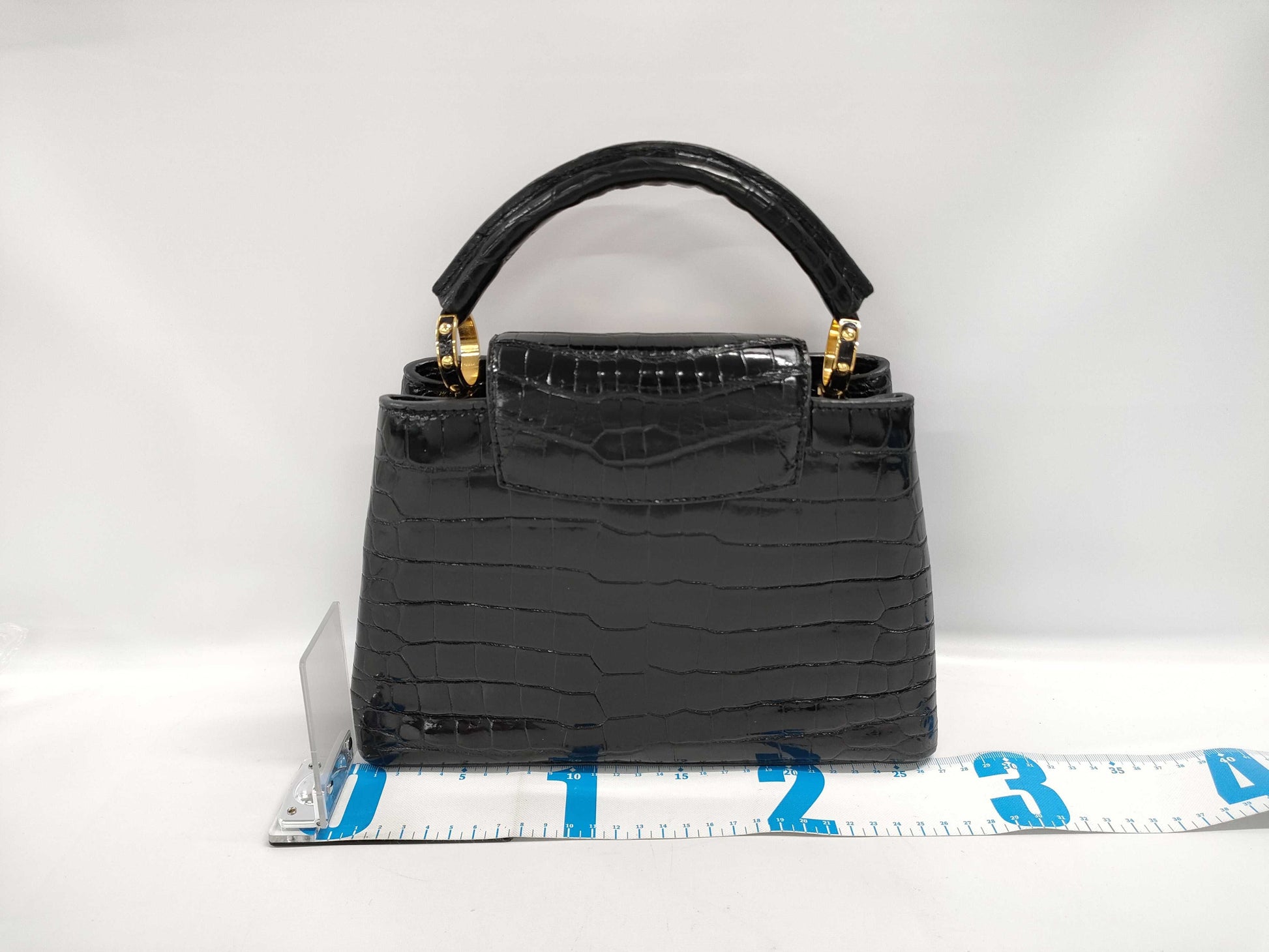 LOUIS VUITTON LOUIS VUITTON Capucines BB Black Crocodile Handbag