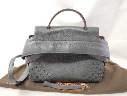 TODS 2-way bag hand leather handbag