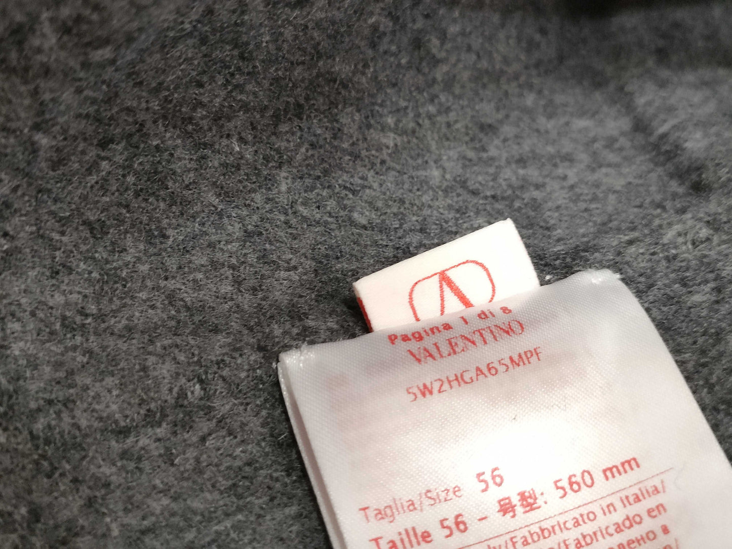 (10462_0273) VALENTINO Bucket Hat Grey Size 56 Other Apparel