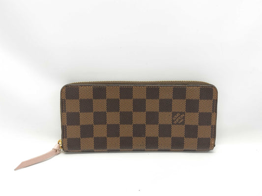 LOUIS VUITTON N41626 Damier Portefeuille Clemence Long Wallet Rose Ballerine Wallet