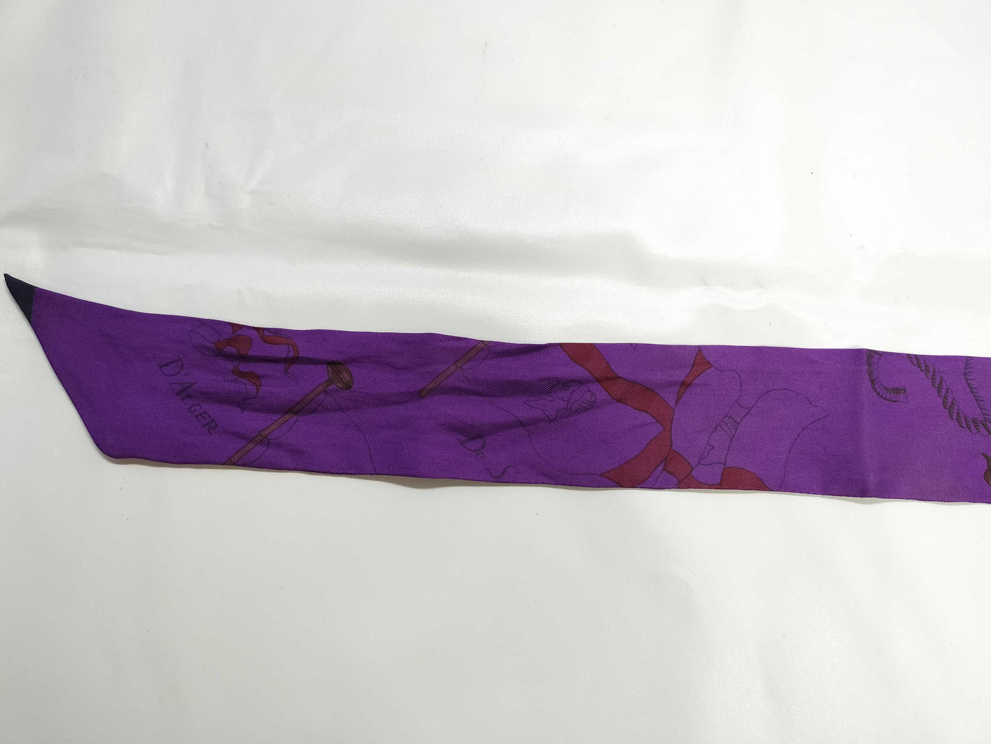 (10462_0107) HERMES Twily Twily Purple Scarf