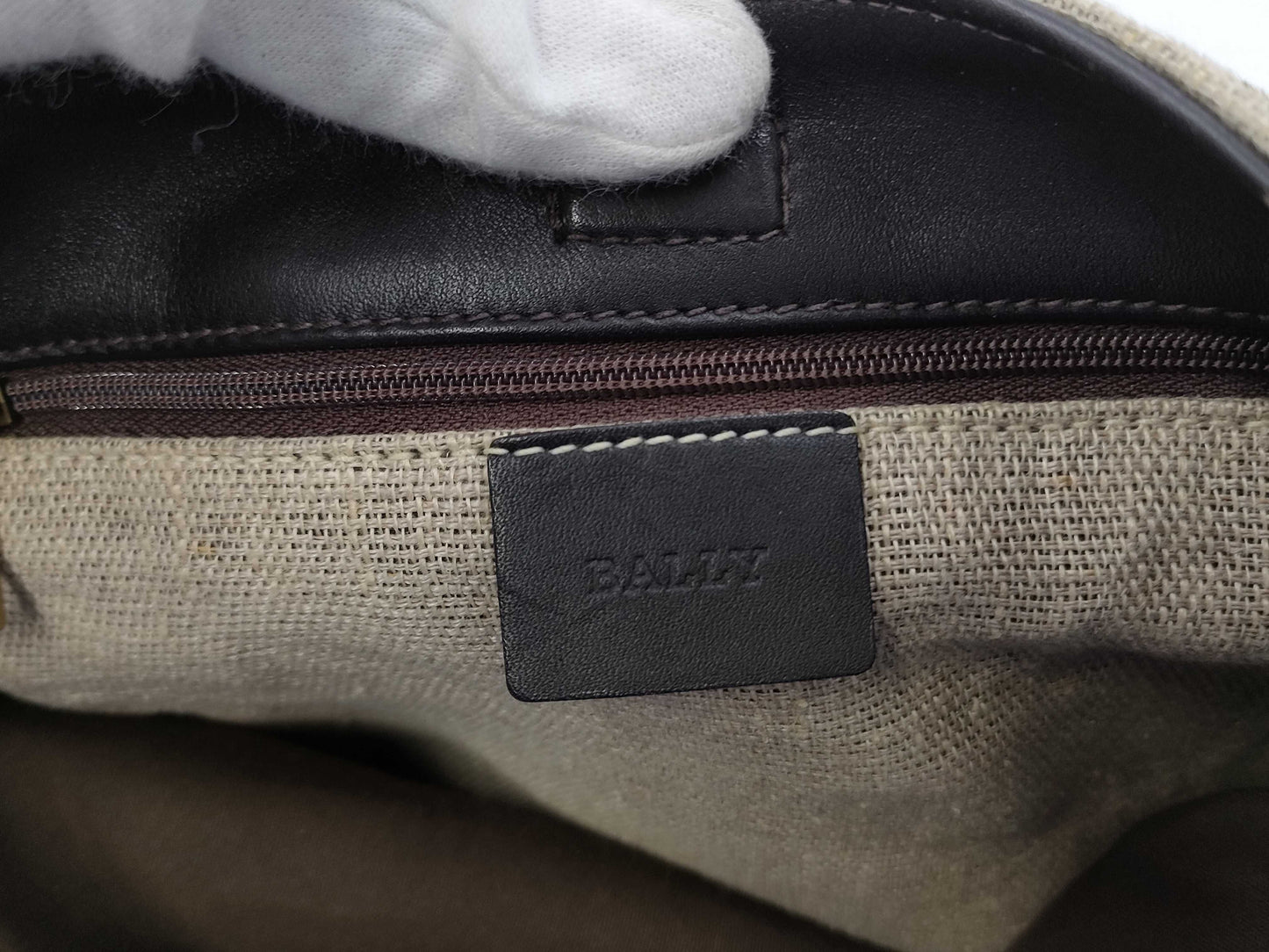 (10460_0223) BALLY Hemp Handbag