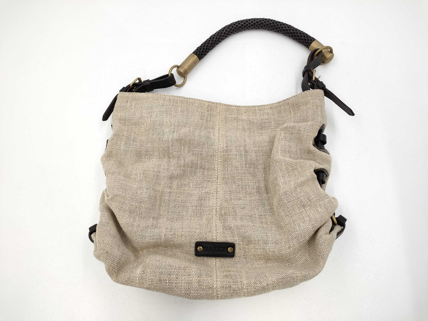 (10460_0223) BALLY Hemp Handbag