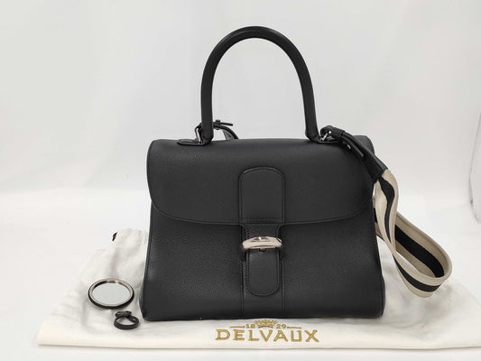 Brillant Black Canvas Strap Handbag
