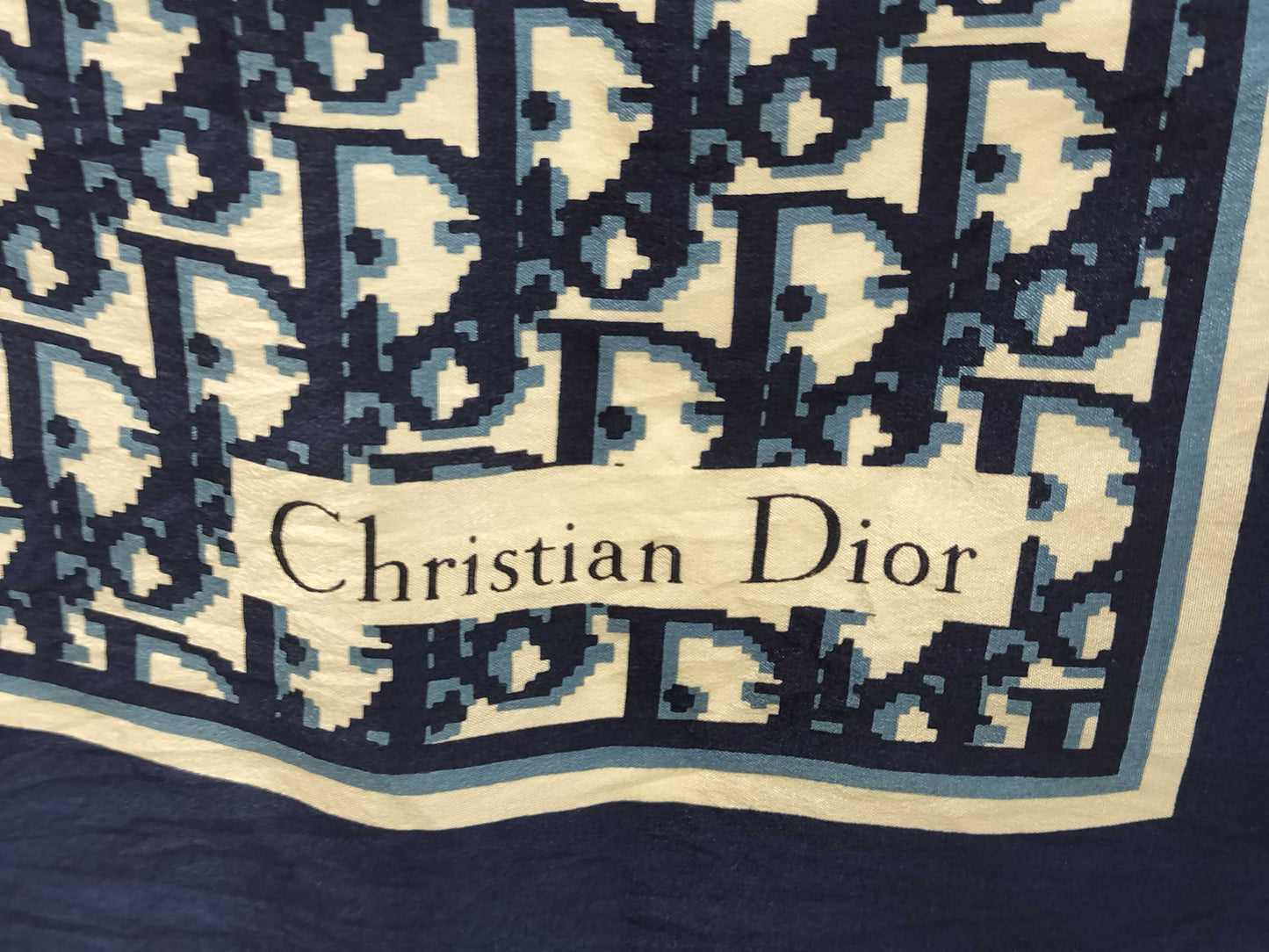 (10462_0345) Dior Christian Dior Dior Trotter Scarf Silk Scarf