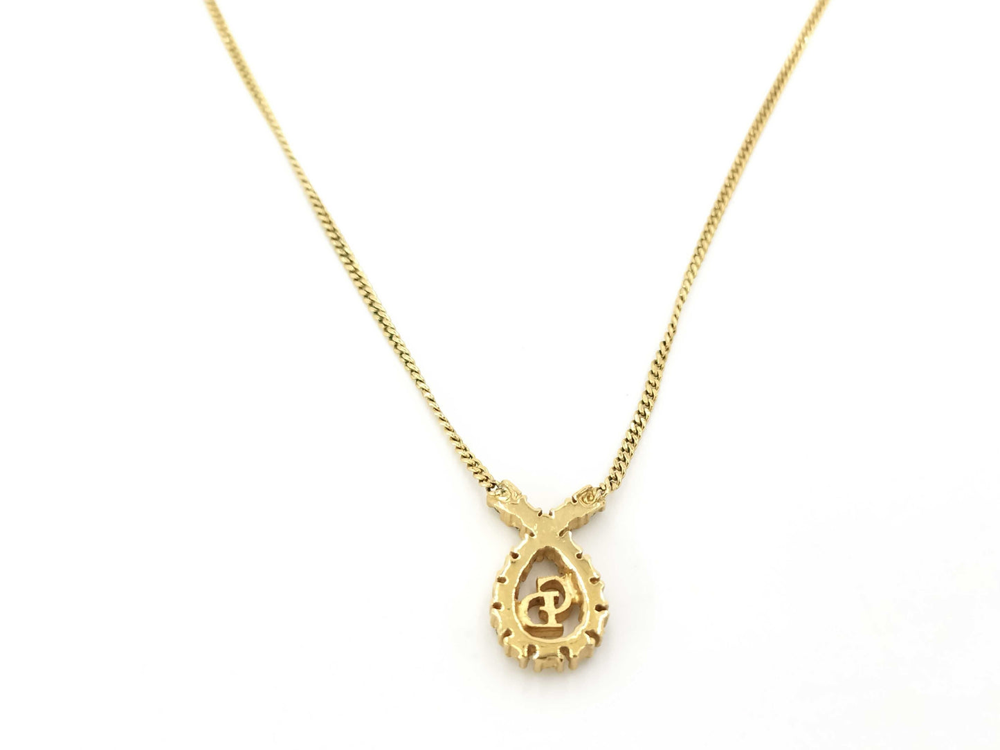 (10461_0343) Dior Christian Dior Christian Dior Necklace Rhinestone Necklace