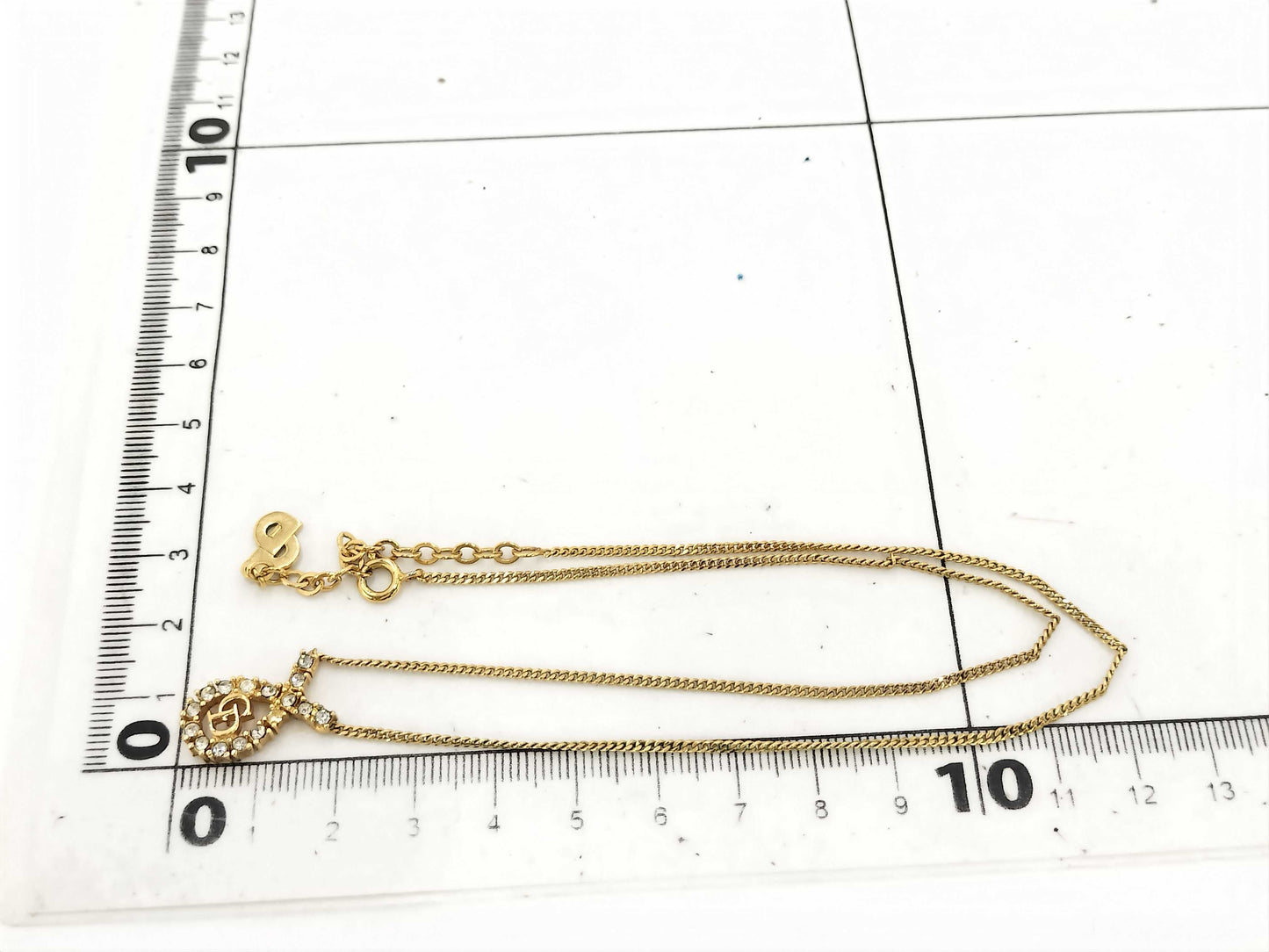 (10461_0343) Dior Christian Dior Christian Dior Necklace Rhinestone Necklace