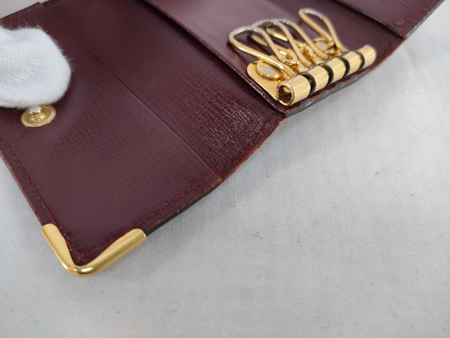 (10461_0069) Cartier CARTIER Key Case 4 Mastline Key Case Keychain