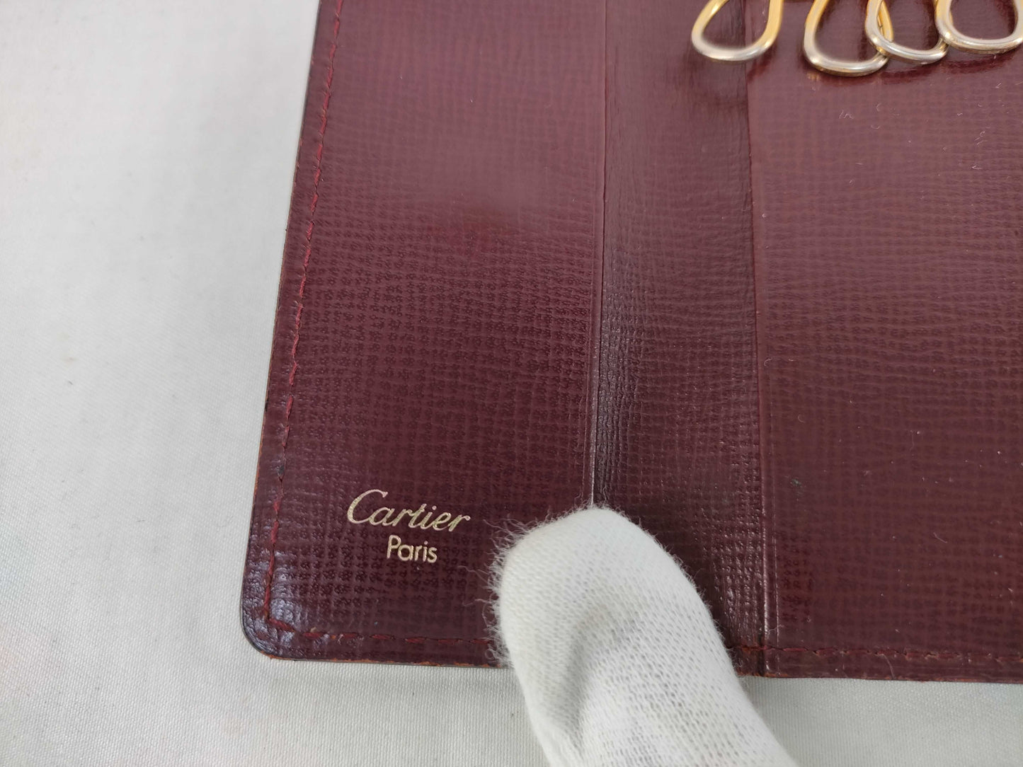 (10461_0069) Cartier CARTIER Key Case 4 Mastline Key Case Keychain