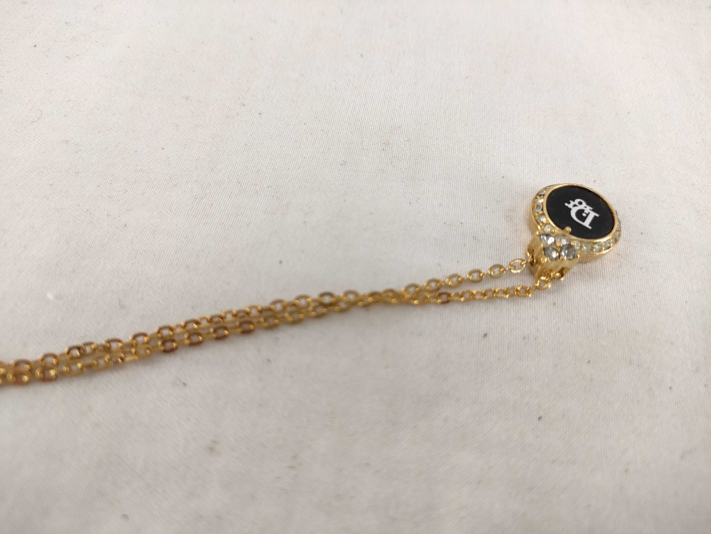 (10461_0354) Dior Dior Necklace Logo Rhinestone Necklace