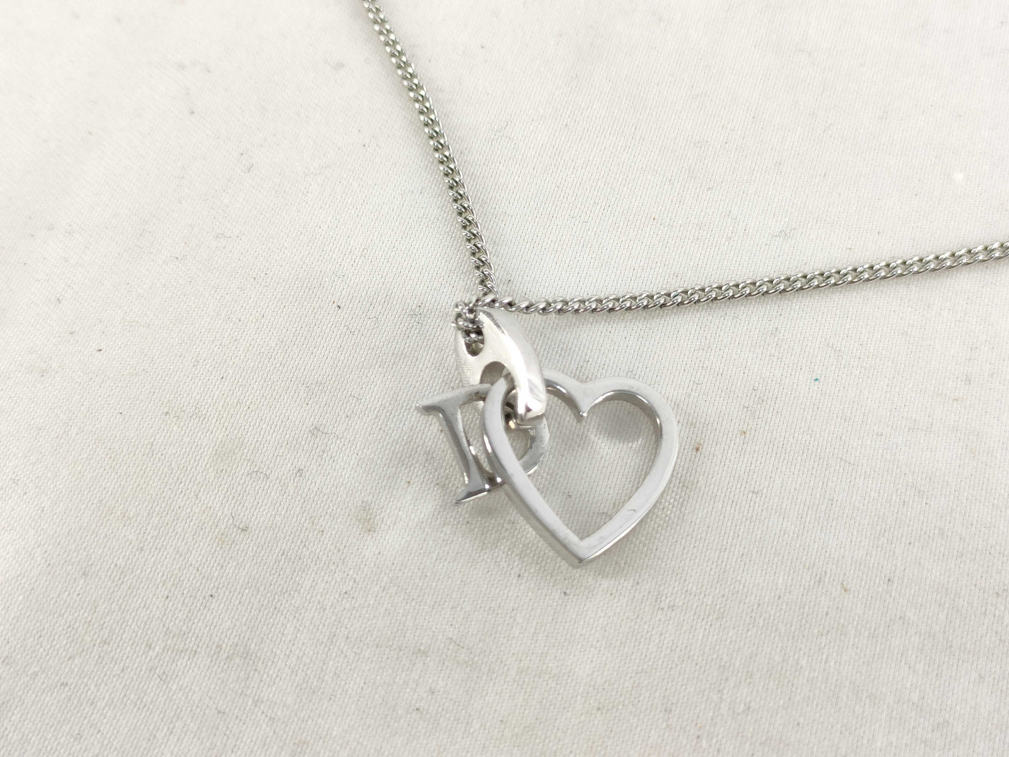(10461_0358) Dior Dior Necklace Heart CD Logo Necklace
