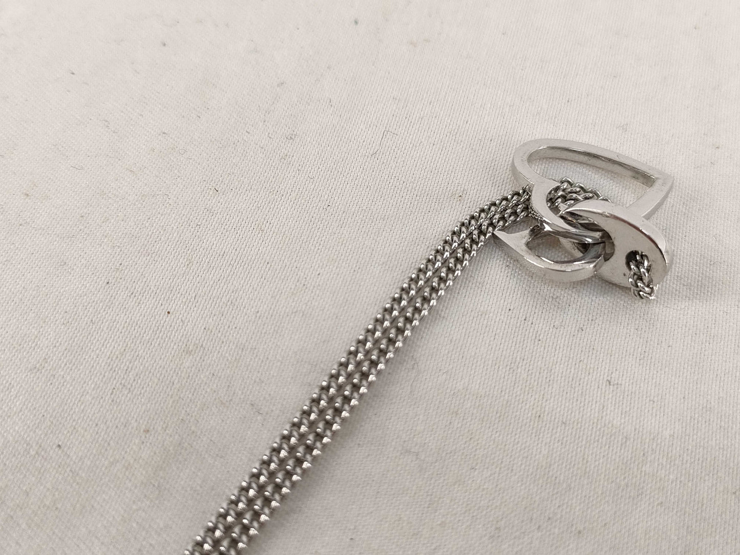 (10461_0358) Dior Dior Necklace Heart CD Logo Necklace