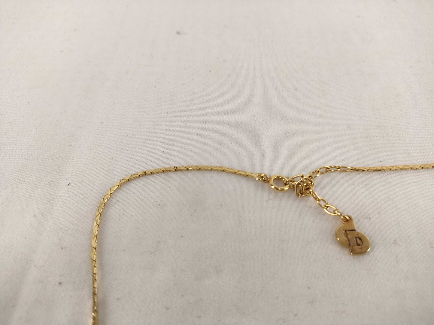 (10461_0356) Dior Dior Necklace Rhinestone Logo Stone Removal Necklace