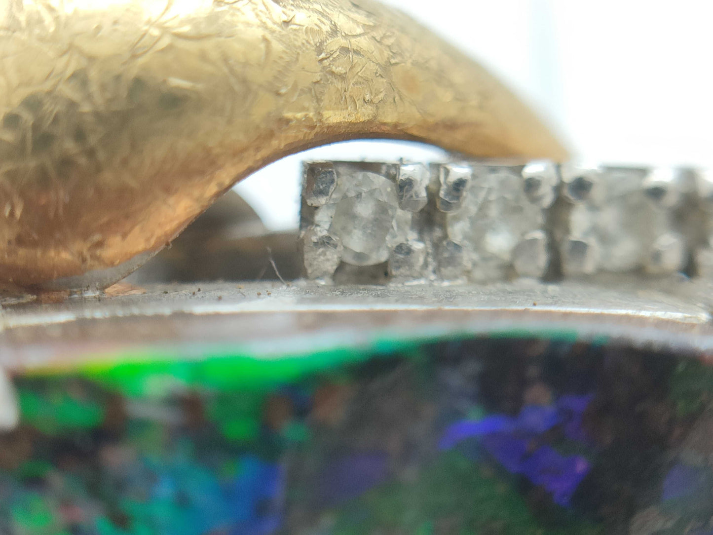 Opal D0.38ct PT900/K18 21.7g Ring