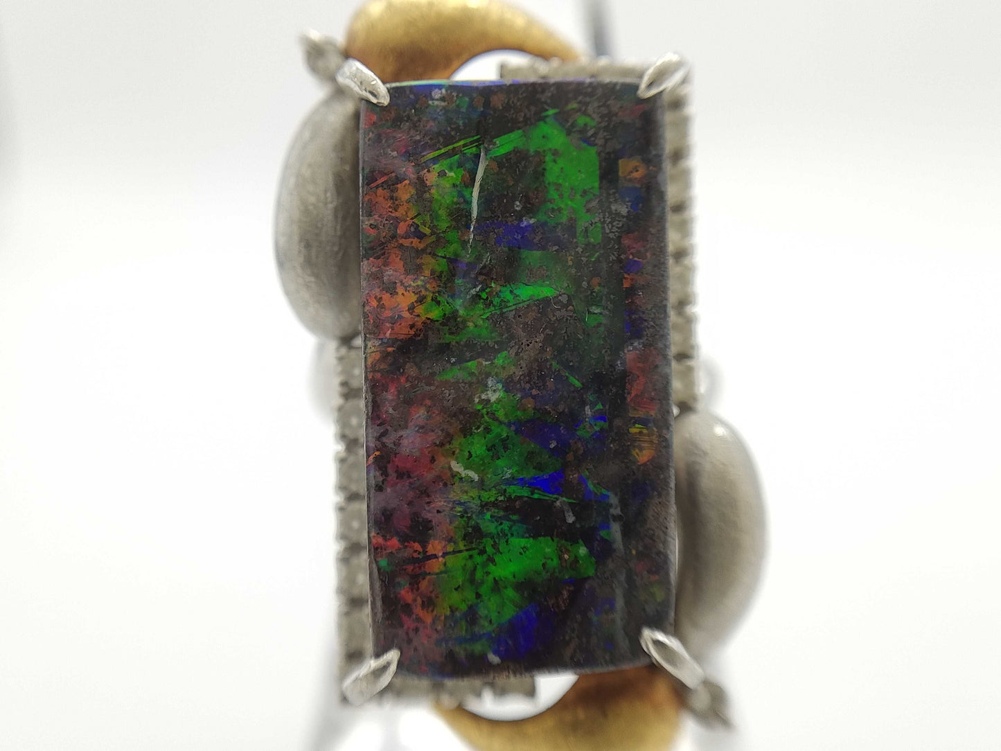 Opal D0.38ct PT900/K18 21.7g Ring
