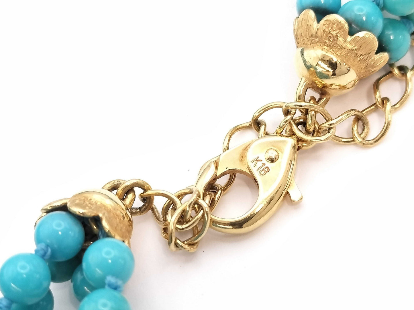 Turquoise 18K 77.1g / Turquoise Sterling Silver 4.1g Necklace