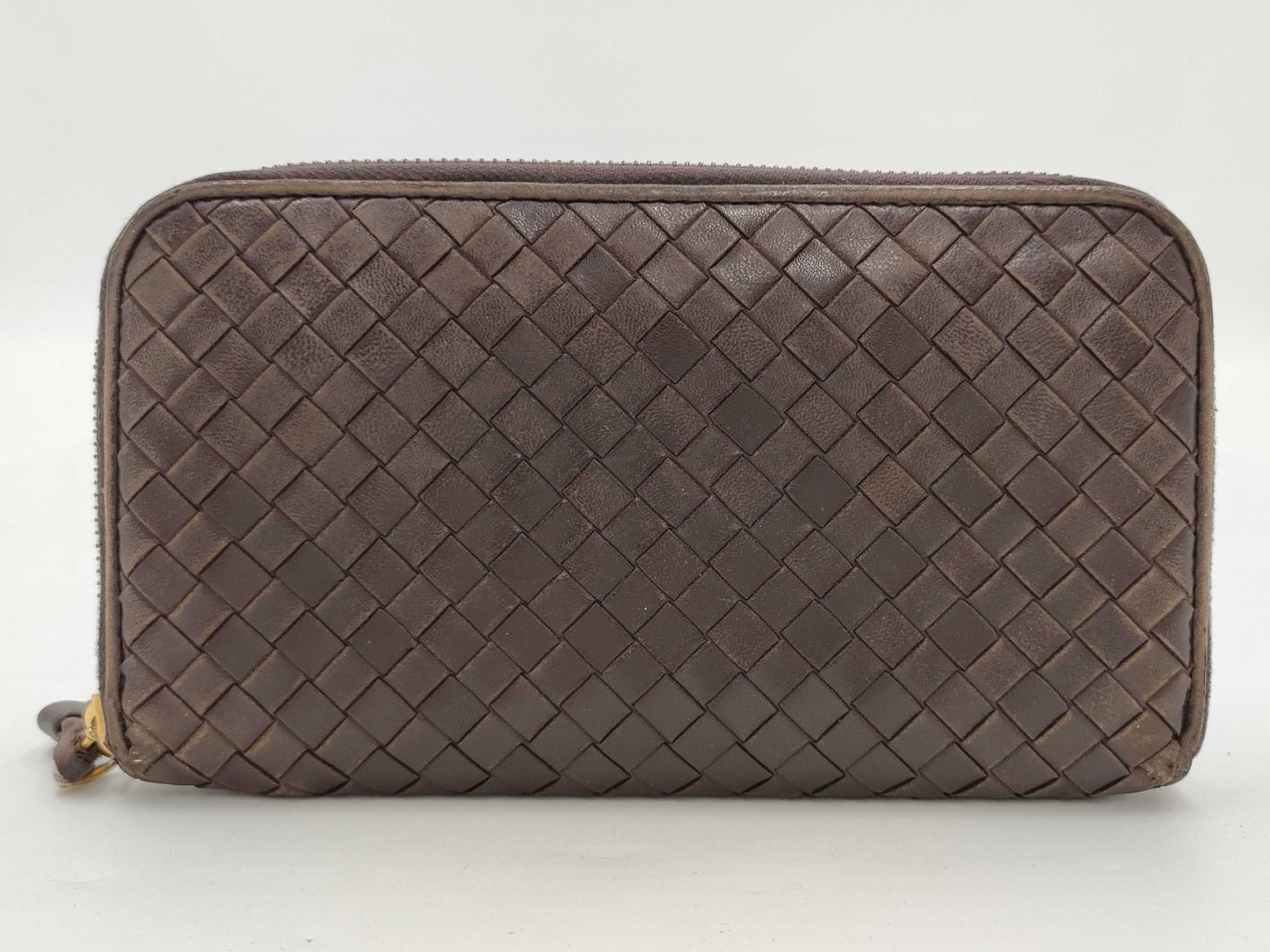 (10461_0275) BOTTEGA VENETA Intrecciato BOTTEGA VENETA Intrecciato Bottega Veneta Round Long Wallet Leather Zipper Blonde Wallet Wallet