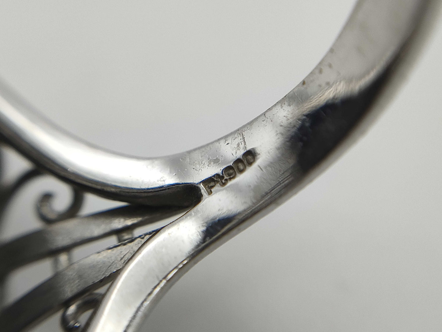 Colored Stone PT900 Ring 24.3g