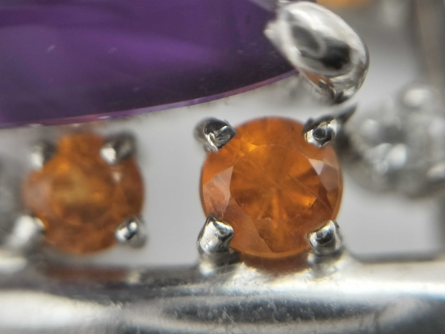 AM31.14ct, Colored Stone 0.75ct, D0.37ct, K18WG 23.4g Pendant Top