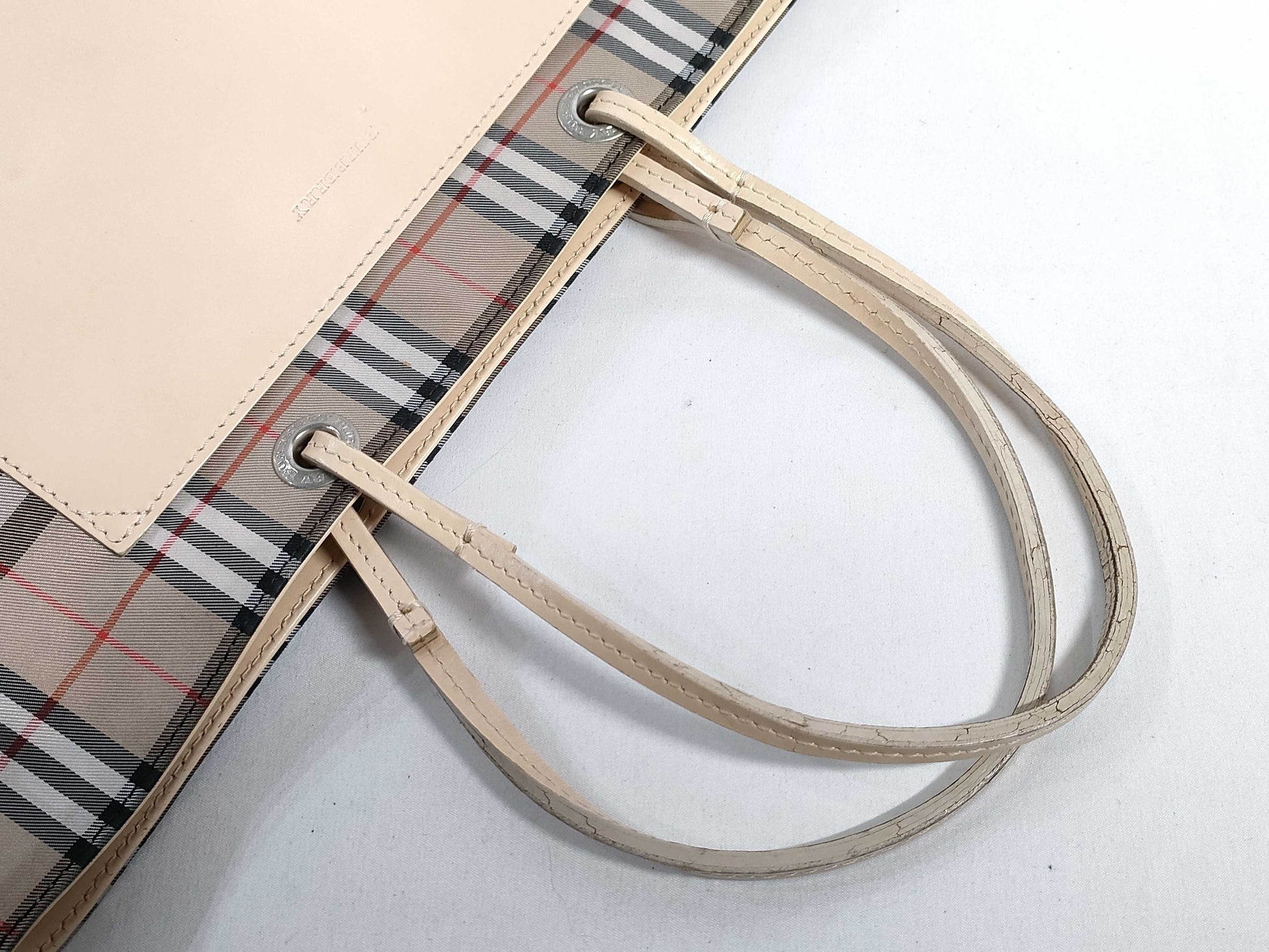 BURBERRY Nova Check Handbag Beige