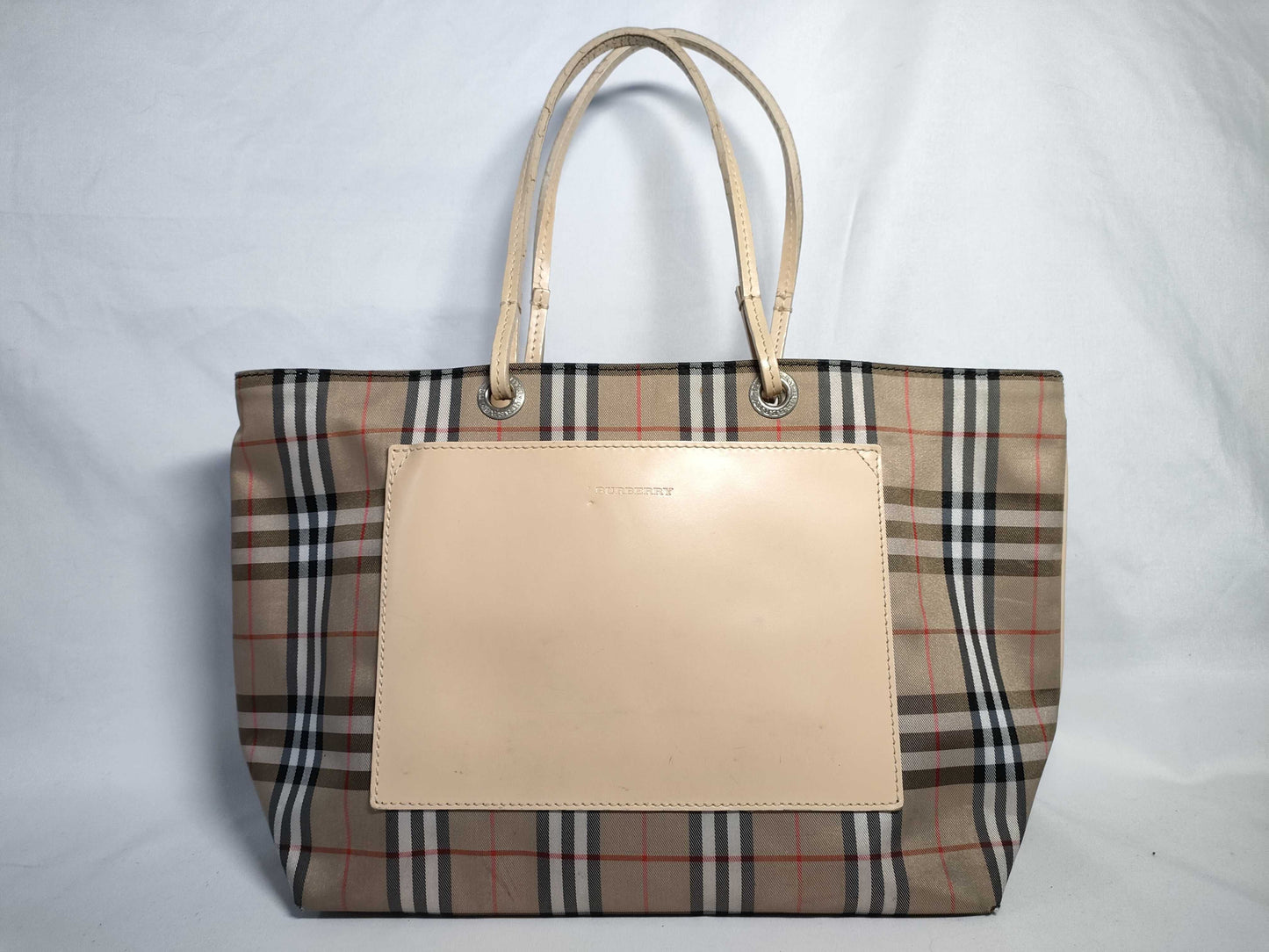 BURBERRY Nova Check Handbag Beige