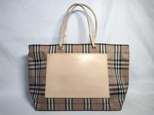 BURBERRY Nova Check Handbag Beige