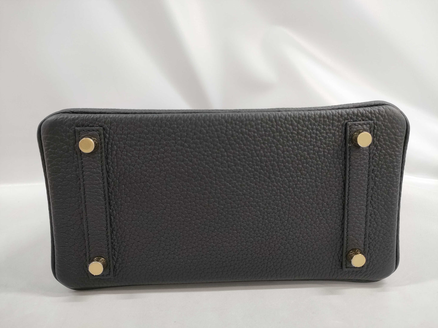 HERMES Birkin 25 Togo Black W Stamp Handbag