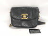 CHANEL Chain Shoulder Bag, Matelasse, Bicolor, Lambskin, Coco Mark, Turn Lock, Black, GD Hardware