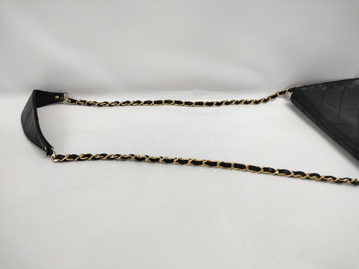 CHANEL Chain Shoulder Bag, Matelasse, Bicolor, Lambskin, Coco Mark, Turn Lock, Black, GD Hardware