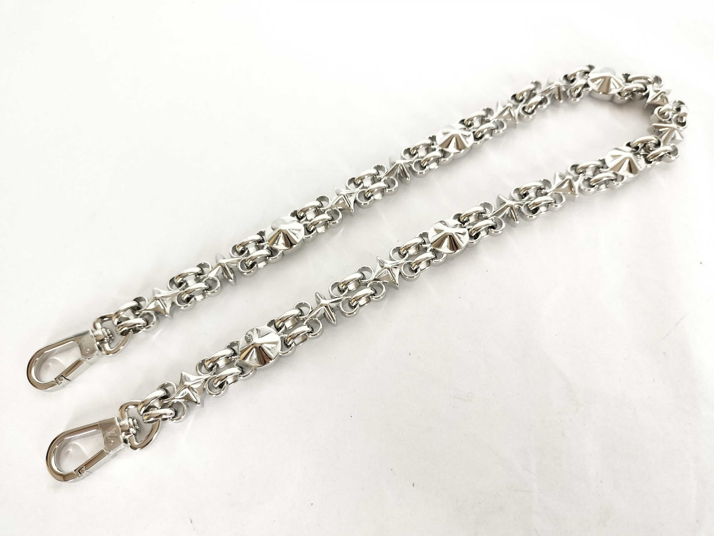 LOUIS VUITTON Louis Vuitton Dauphine Accessory Strap, Silver Stainless Steel with Silver Brass Hardware